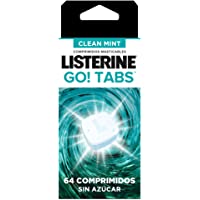 Listerine- Go. Tabs- 64 Comprimidos Masticables Sin Azúcar- Siente Tu Boca Limpia y Fresca